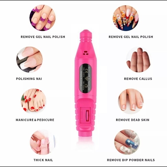 Manicure Electric Nail File Pink - Picture 5 of 9